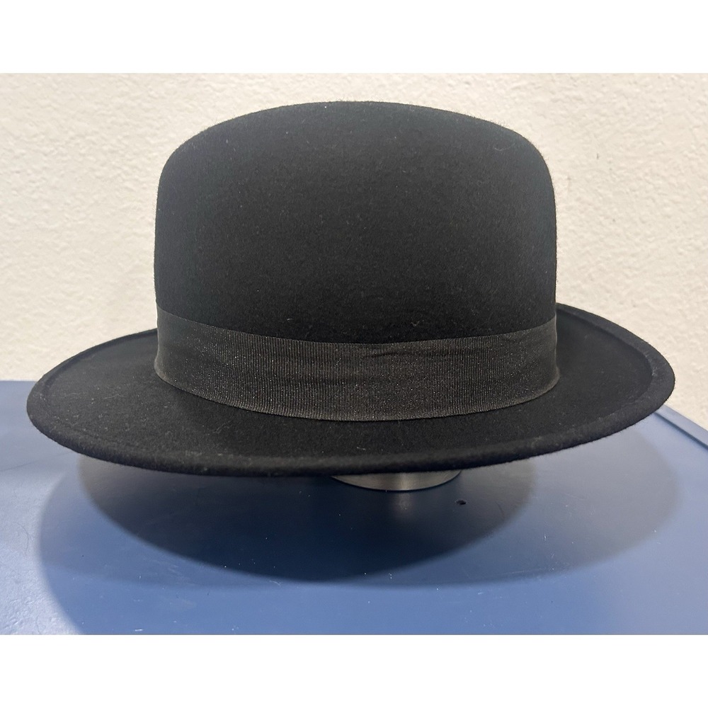 Kate Landry Black 100% Wool Fedora Hat Casual Women's RN 58909